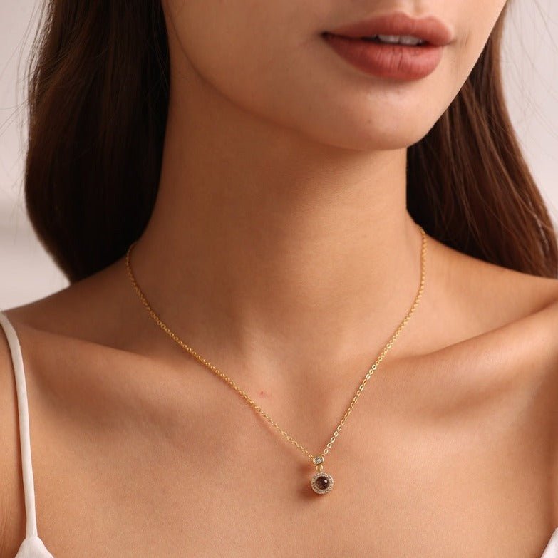 Photo Projection Necklace, Personalized Necklace, Memorial Gift, Gift for Her, Mom Necklace - Canvasgiftco