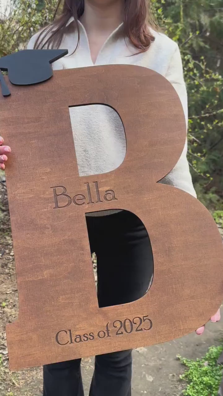 Graduation Sign Class of 2026, Graduation Guest Book Alternative, Personalized Wooden Sign, Graduation Party Sign Letter Guestbook