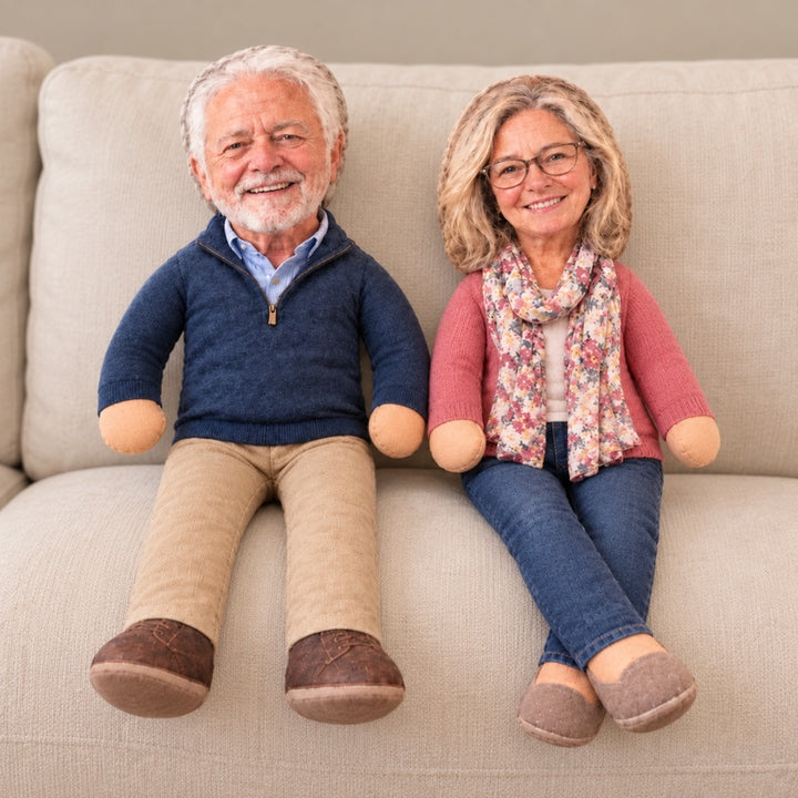 Custom Photo Bestie Gifts for Sisters, Coworkers And Family - Personalized Toy Poseable Plush Doll