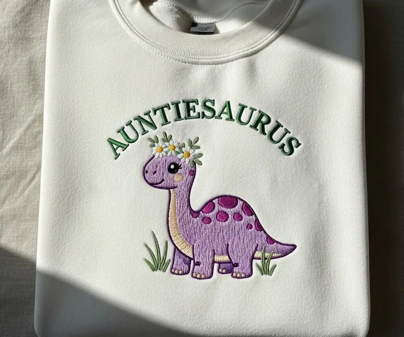 "Rawr means I Love You" Embroidered Dinosaur Mom Hoodie - Canvasgiftco