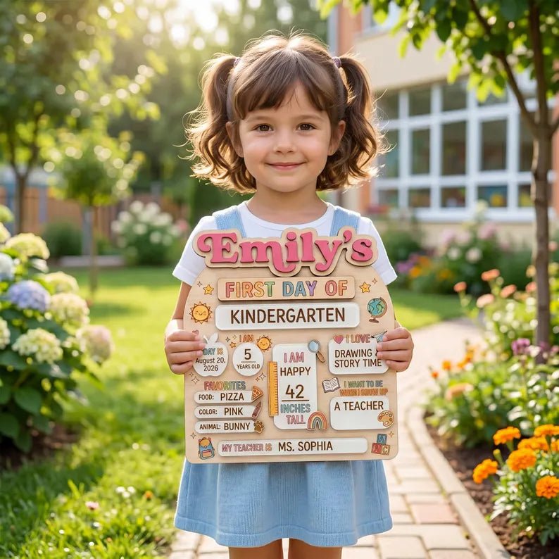 Reusable Personalized First & Last Day of School Board - Canvasgiftco
