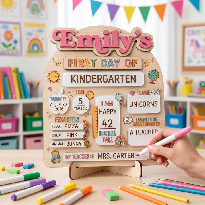 Reusable Personalized First & Last Day of School Board - Canvasgiftco