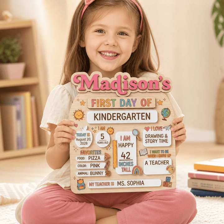 Reusable Personalized First & Last Day of School Board - Canvasgiftco