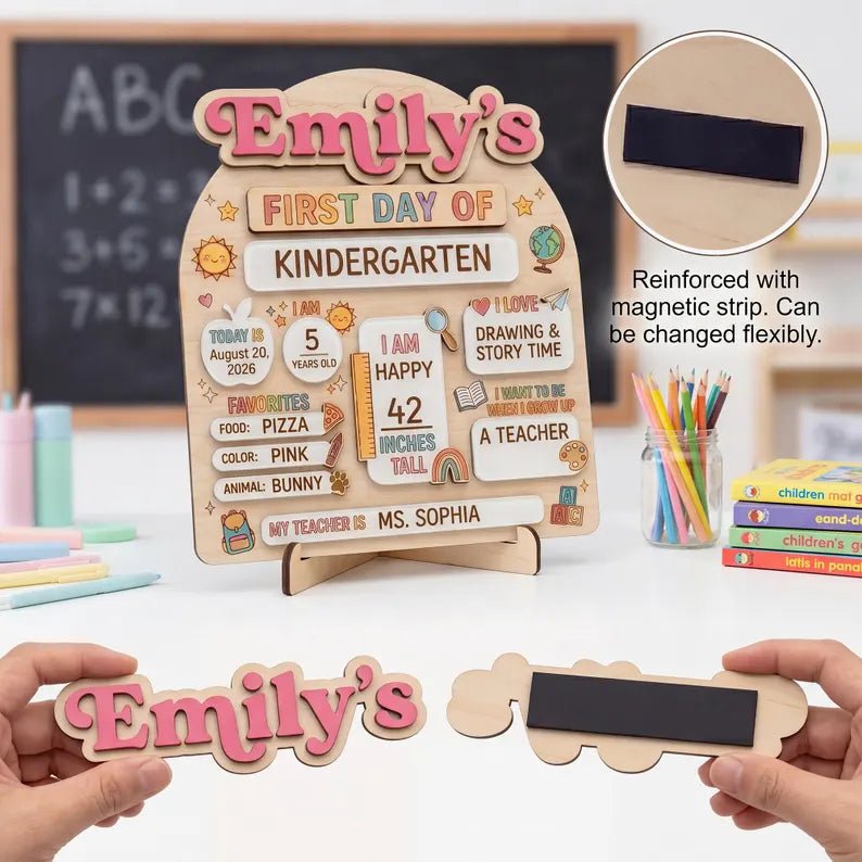 Reusable Personalized First & Last Day of School Board - Canvasgiftco