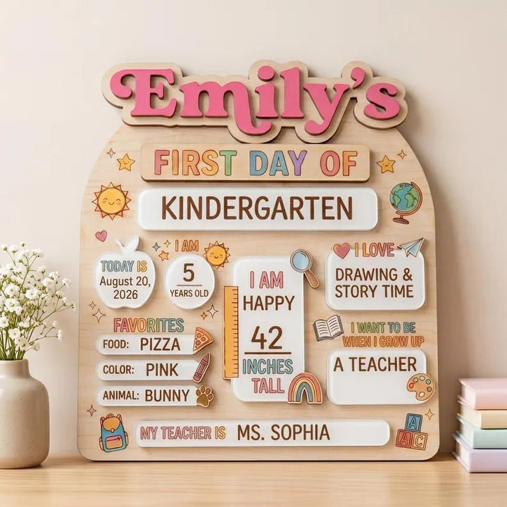 Reusable Personalized First & Last Day of School Board - Canvasgiftco