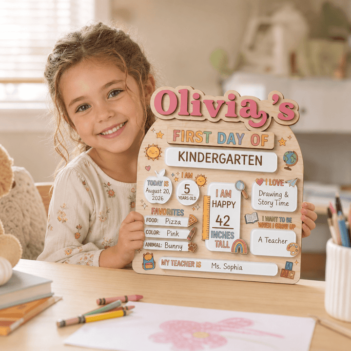 Reusable Personalized First & Last Day of School Board - Canvasgiftco