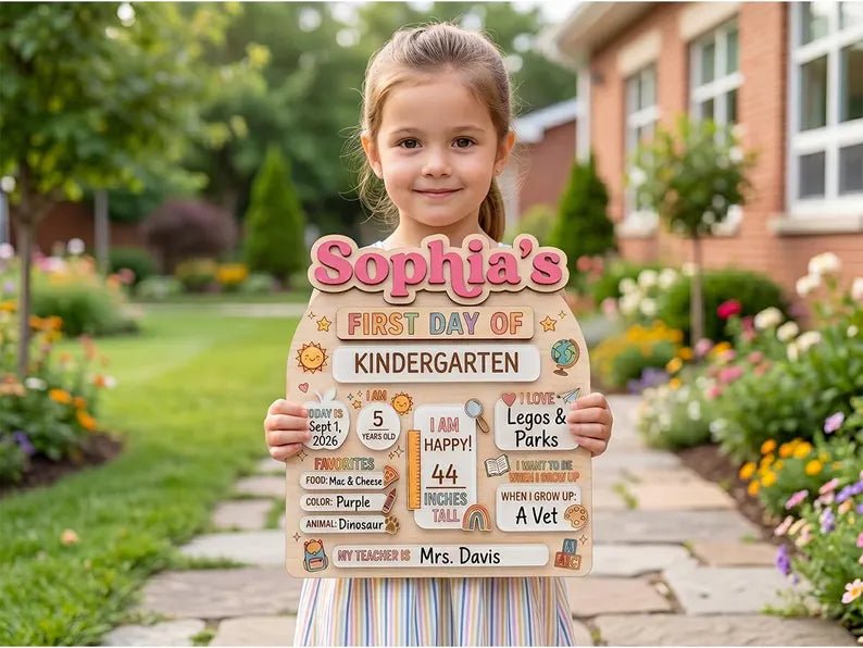 Reusable Personalized First & Last Day of School Board - Canvasgiftco
