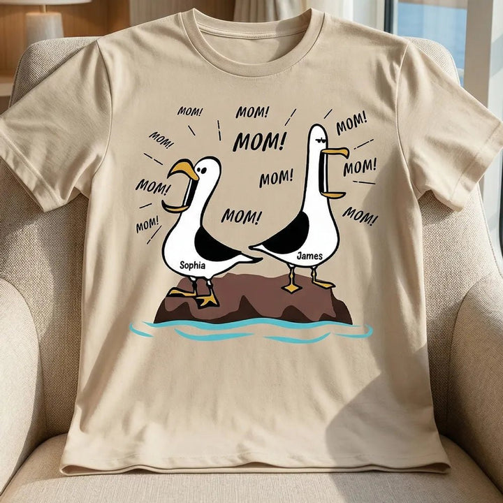 Seagull Mom Mom Mom - Personalized Shirt - Funny Mother's Day Gift For Mom - Canvasgiftco