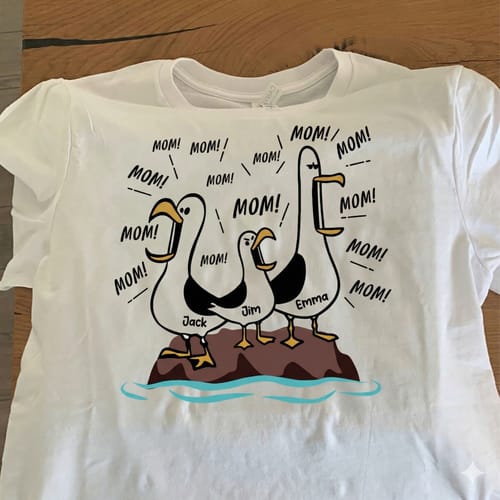 Seagull Mom Mom Mom - Personalized Shirt - Funny Mother's Day Gift For Mom - Canvasgiftco