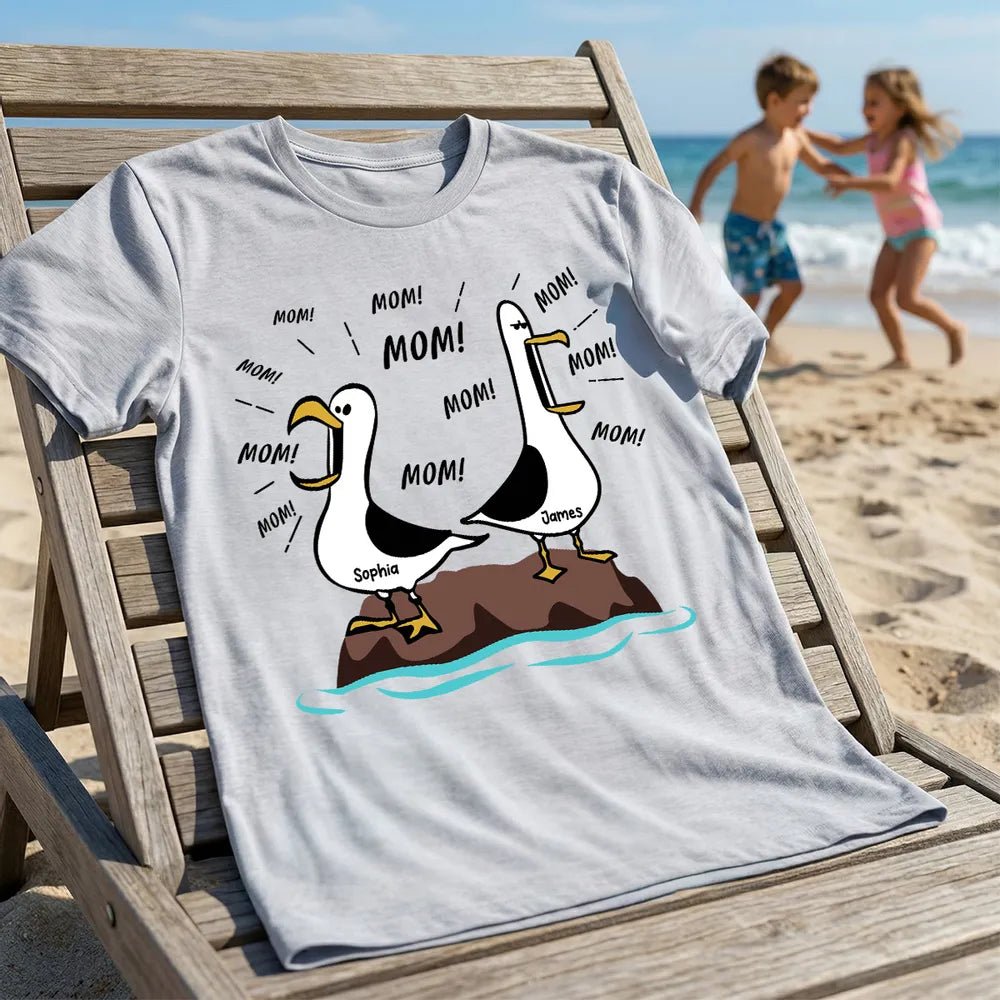 Seagull Mom Mom Mom - Personalized Shirt - Funny Mother's Day Gift For Mom - Canvasgiftco