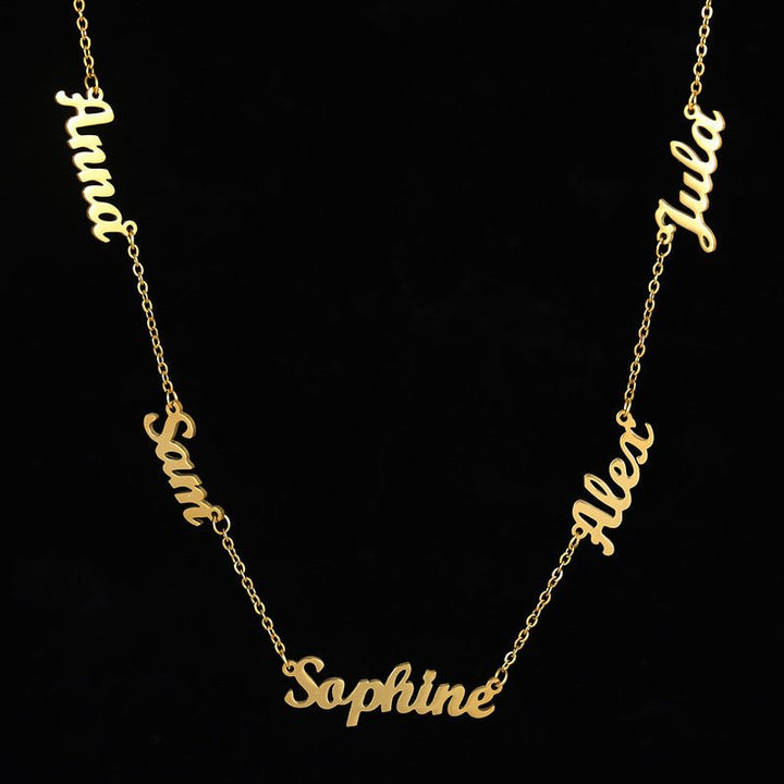 Stainless Steel Multi - Name Necklace - Canvasgiftco