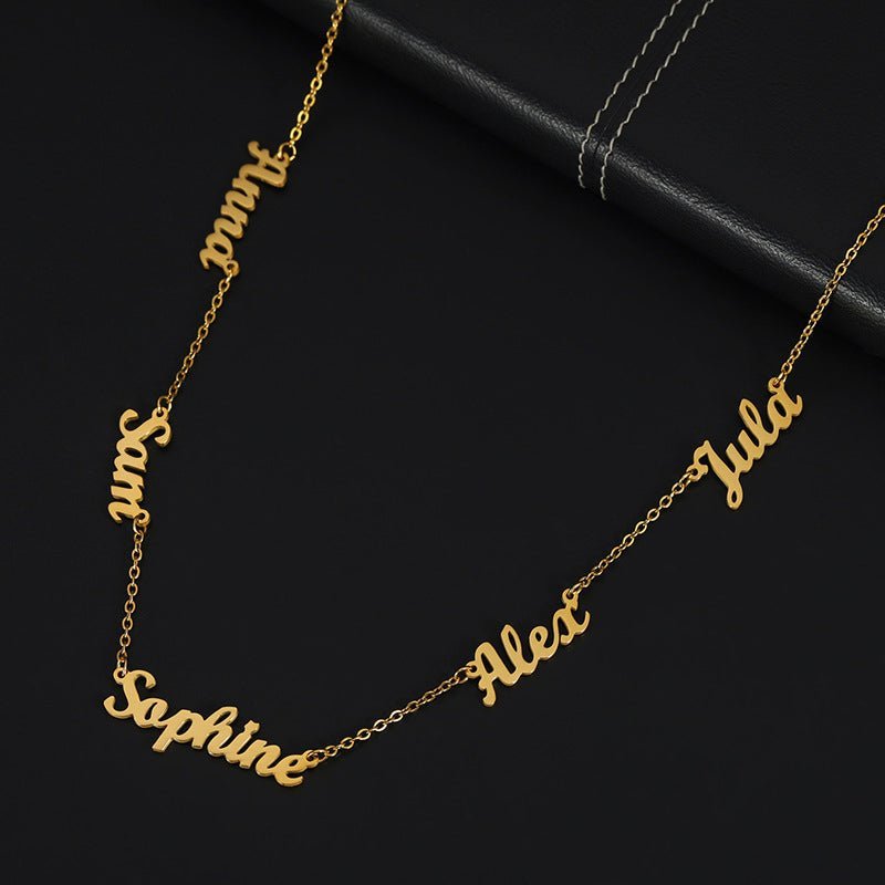Stainless Steel Multi-Name Necklace - Canvasgiftco