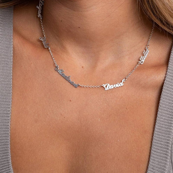 Stainless Steel Multi-Name Necklace - Canvasgiftco
