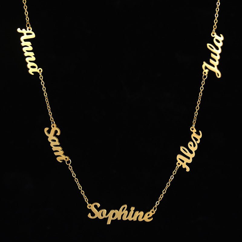 Stainless Steel Multi-Name Necklace - Canvasgiftco