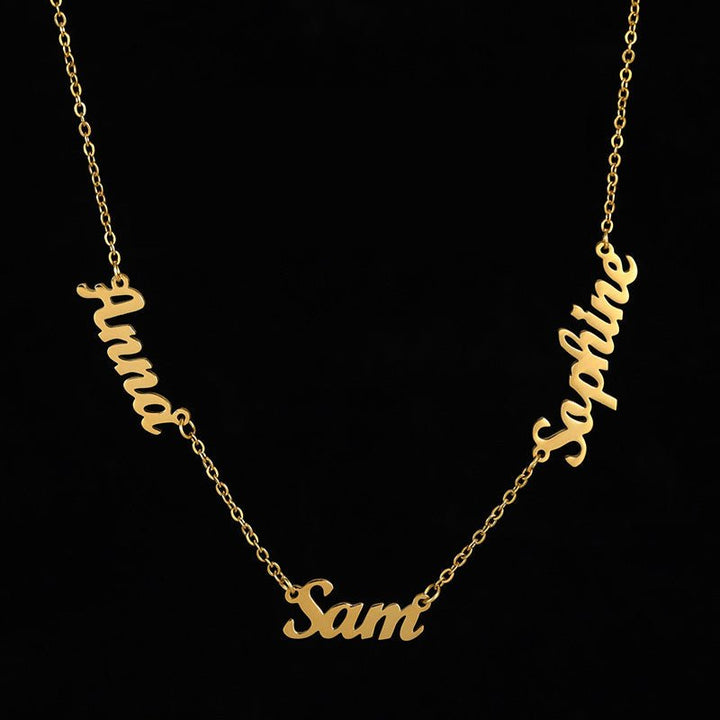Stainless Steel Multi - Name Necklace - Canvasgiftco