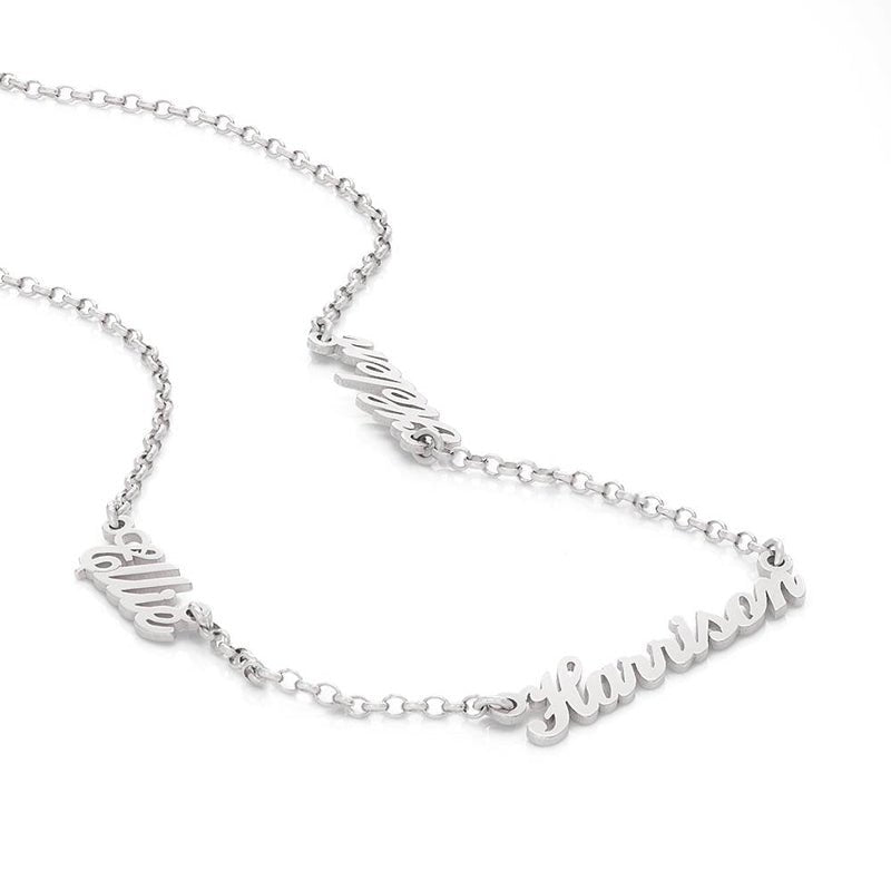 Stainless Steel Multi - Name Necklace - Canvasgiftco