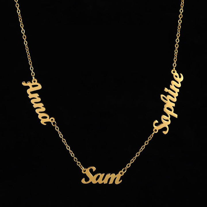 Stainless Steel Multi-Name Necklace - Canvasgiftco