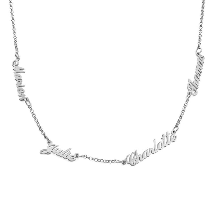 Stainless Steel Multi - Name Necklace - Canvasgiftco
