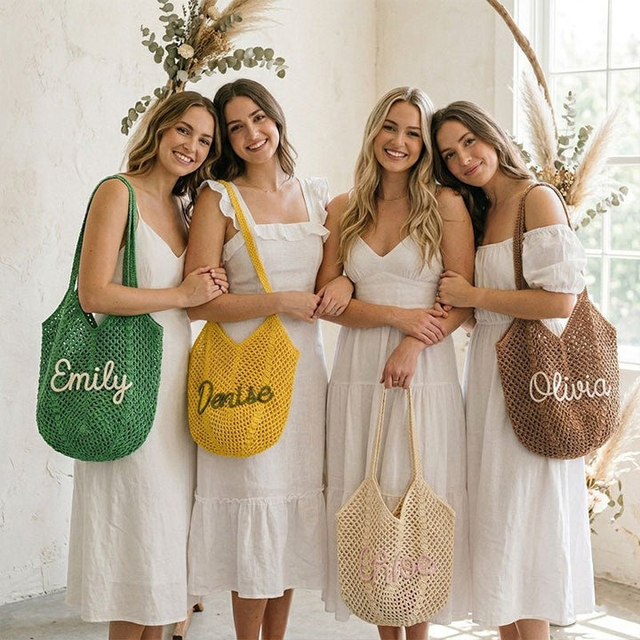 "Sun & Sand" Personalized Beach Tote Bag - Canvasgiftco
