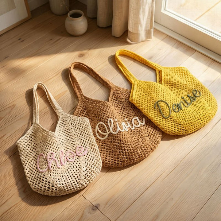"Sun & Sand" Personalized Beach Tote Bag - Canvasgiftco