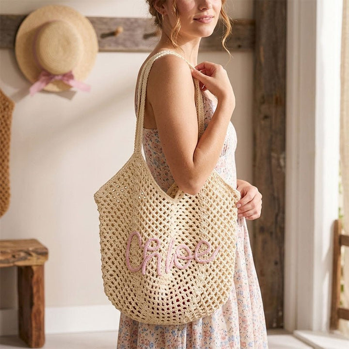 "Sun & Sand" Personalized Beach Tote Bag - Canvasgiftco