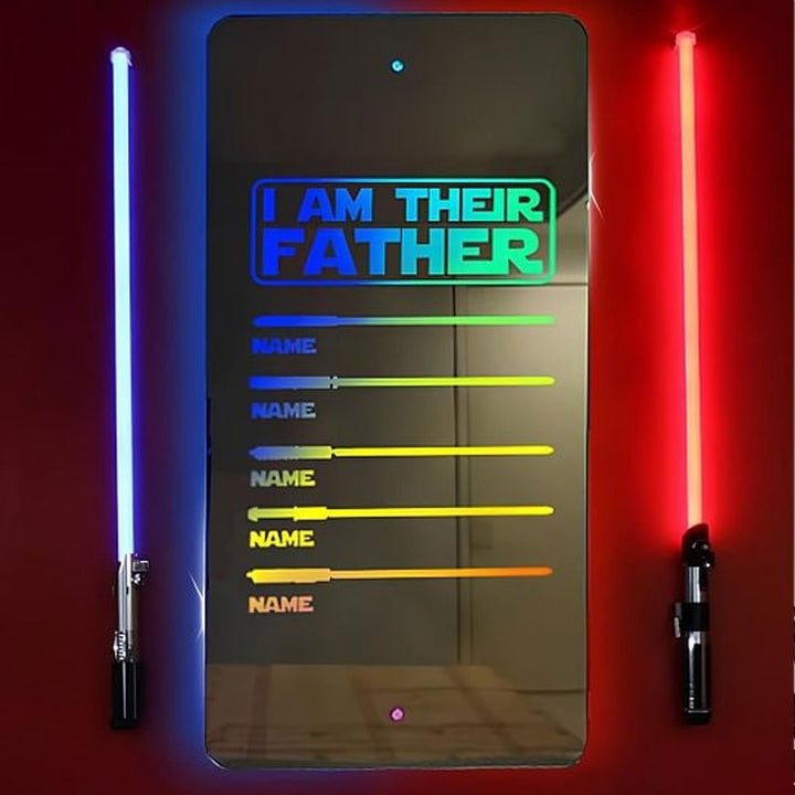 Super Dad's Lightsaber Custom Mirror Light 👊 - Canvasgiftco