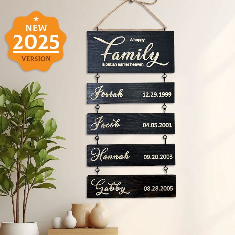 🆕 Upgraded Personalized Grandkids Hanging Sign | 2025 Version Engraved Design - Canvasgiftco