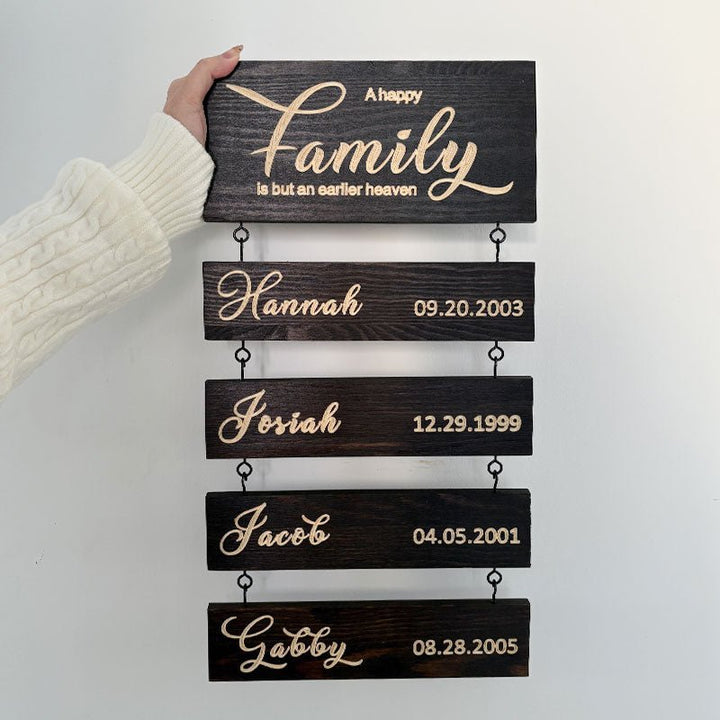 🆕 Upgraded Personalized Grandkids Hanging Sign | 2025 Version Engraved Design - Canvasgiftco