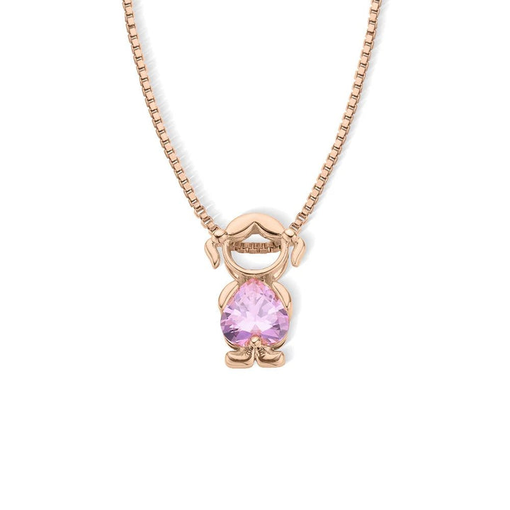 Vintage 80s Boy & Girl Charm Sterling Silver Pendant Necklace - Mother's Day Birthday Gift - Canvasgiftco