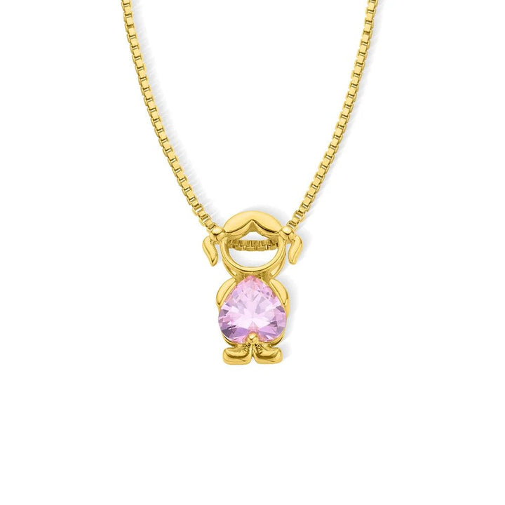 Vintage 80s Boy & Girl Charm Sterling Silver Pendant Necklace - Mother's Day Birthday Gift - Canvasgiftco