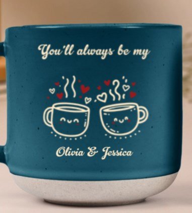 You'll Always Be My Best - Tea - Personalized Pottery Mug - Canvasgiftco