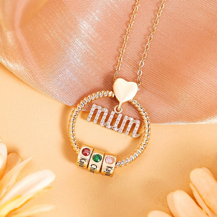 Custom Birthstone Necklace for Mom