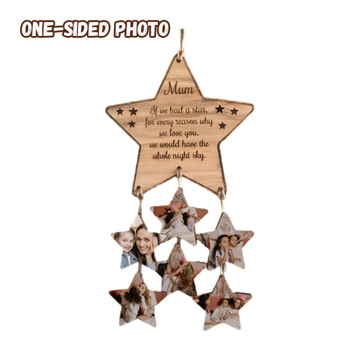 Wooden Lettering Star Pendant