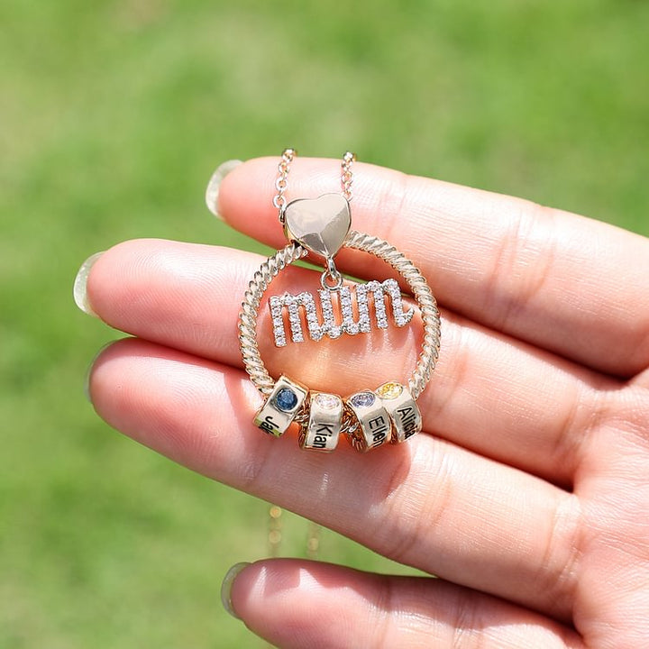 Custom Birthstone Necklace for Mom - Canvasgiftco