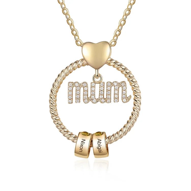 Custom Birthstone Necklace for Mom - Canvasgiftco