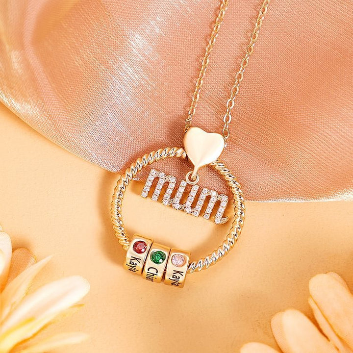 Custom Birthstone Necklace for Mom - Canvasgiftco