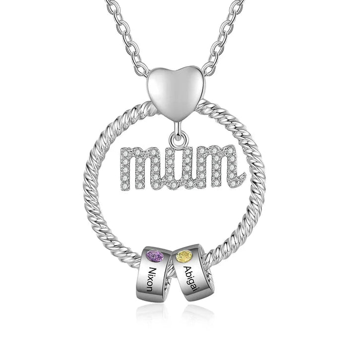 Custom Birthstone Necklace for Mom - Canvasgiftco