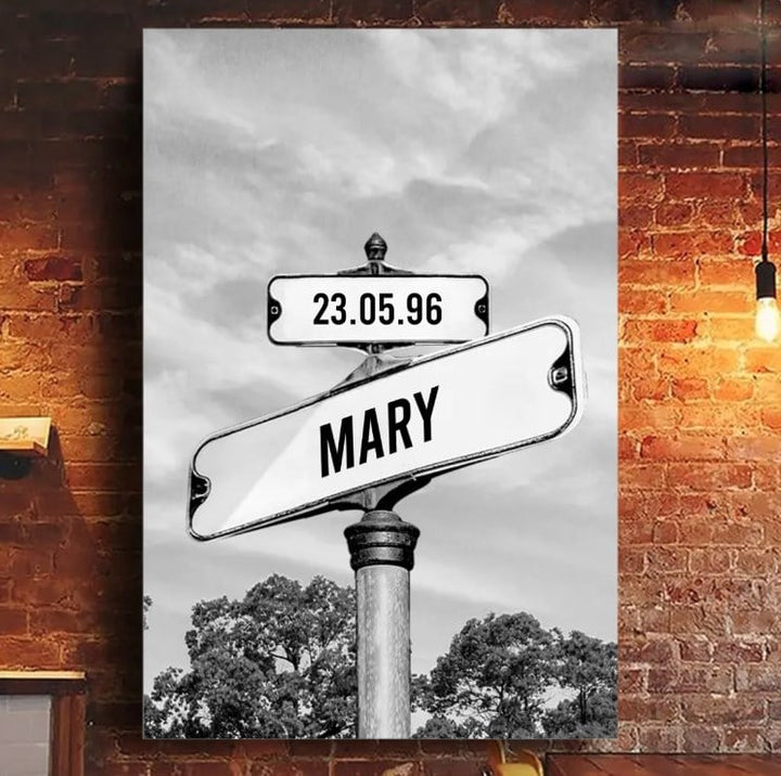 Personalized Canvas Wall Art"Date of birth of children" - Where Love Never Ends - Canvasgiftco