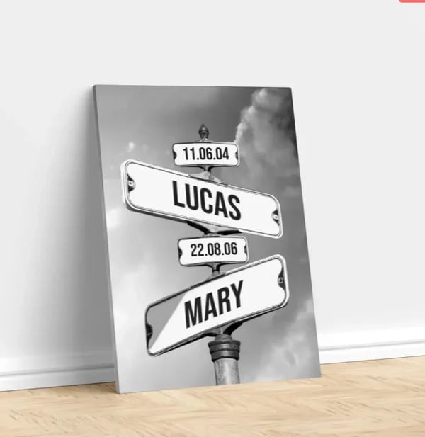 Personalized Canvas Wall Art"Date of birth of children" - Winter - Canvasgiftco