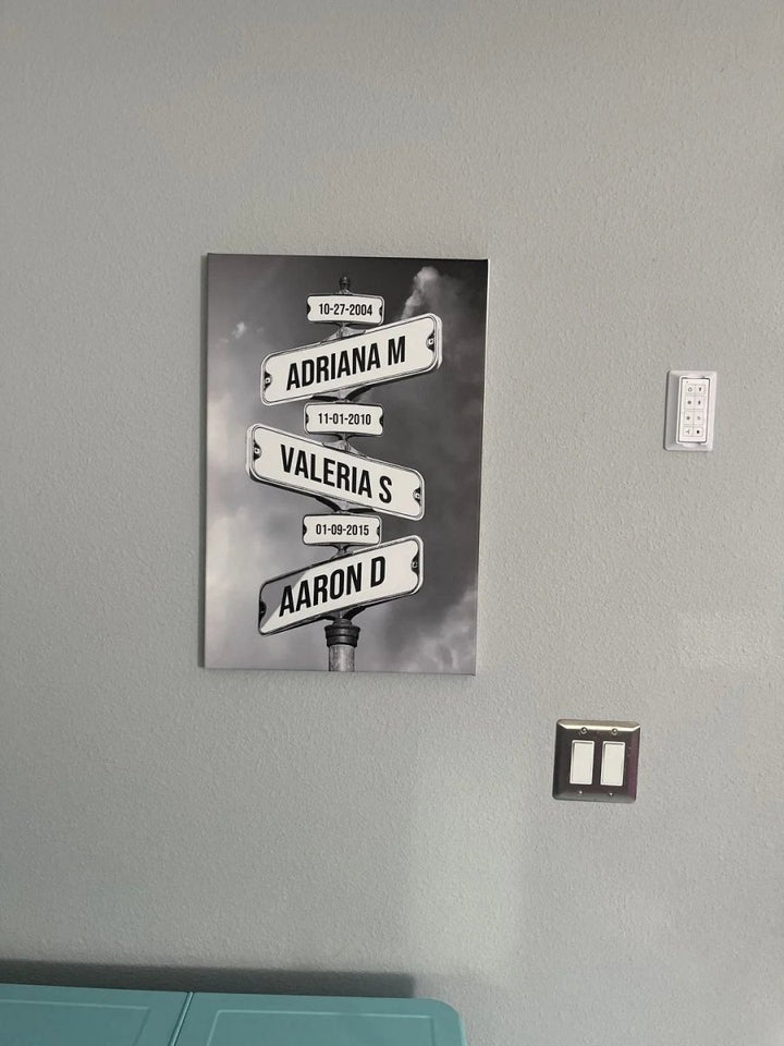 Personalized Canvas Wall Art"Date of birth of children" - Winter - Canvasgiftco